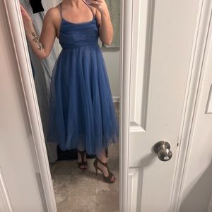 Dusty Blue Formal Mid Dress